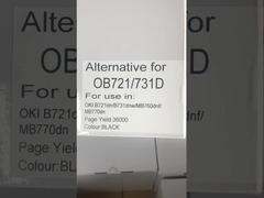 Συμβατό Toner Cartridge Μαύρο 45439002 Για OKI B731 MB770 Τυπωτή Τόνο Kit Μεγάλη χωρητικότητα