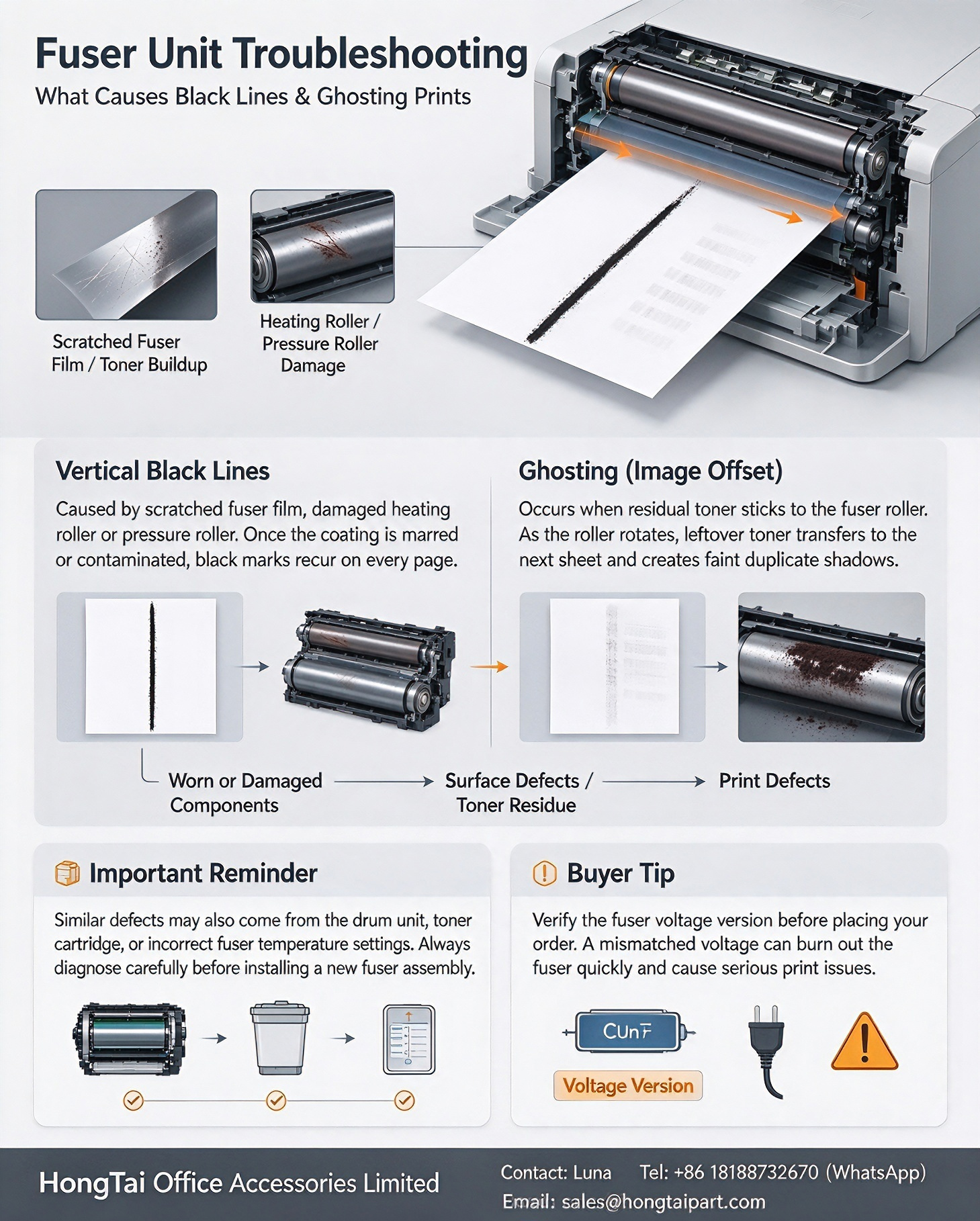 Τελευταία εταιρικά blogs για Fuser Unit Troubleshooting: What Causes Vertical Black Lines & Ghosting on Laser Prints